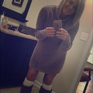 Distressed Sweater Dress